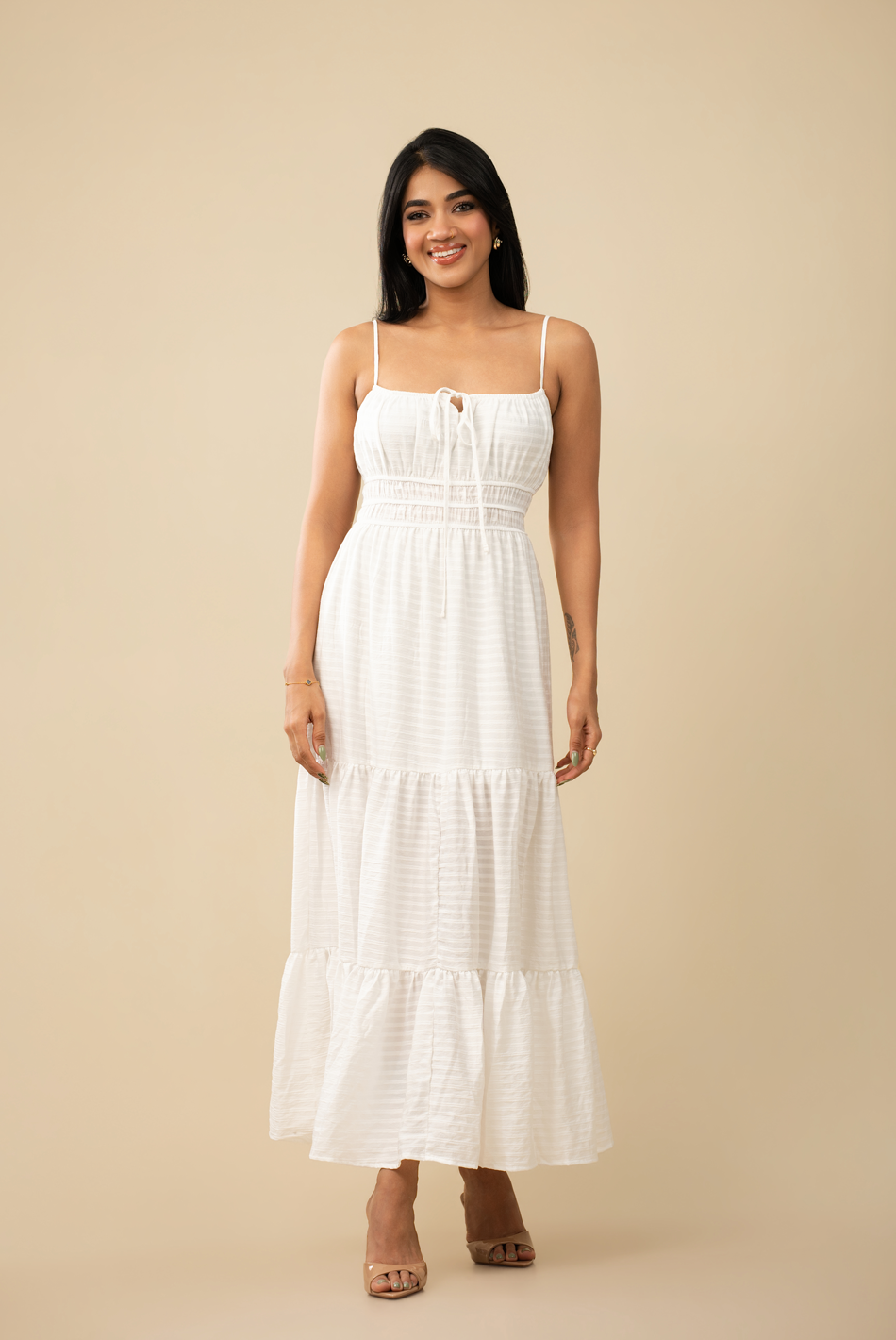 BAYLEEE CLOD WHITE MAXI DRESS