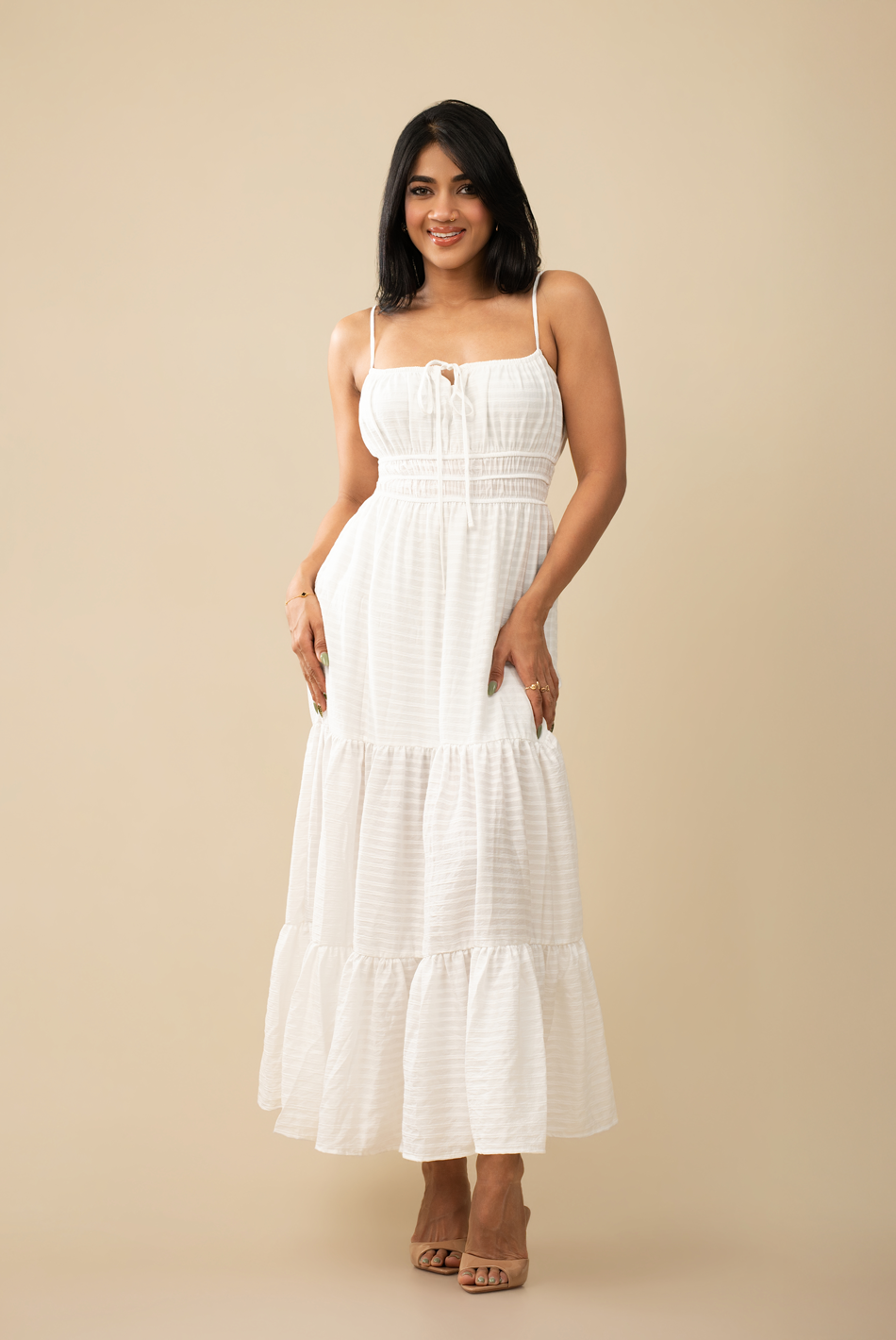 BAYLEEE CLOD WHITE MAXI DRESS