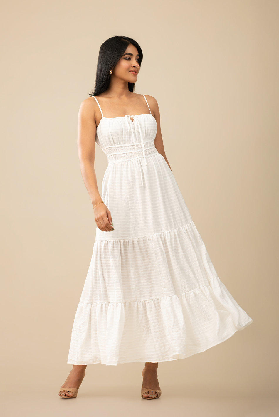 BAYLEEE CLOD WHITE MAXI DRESS