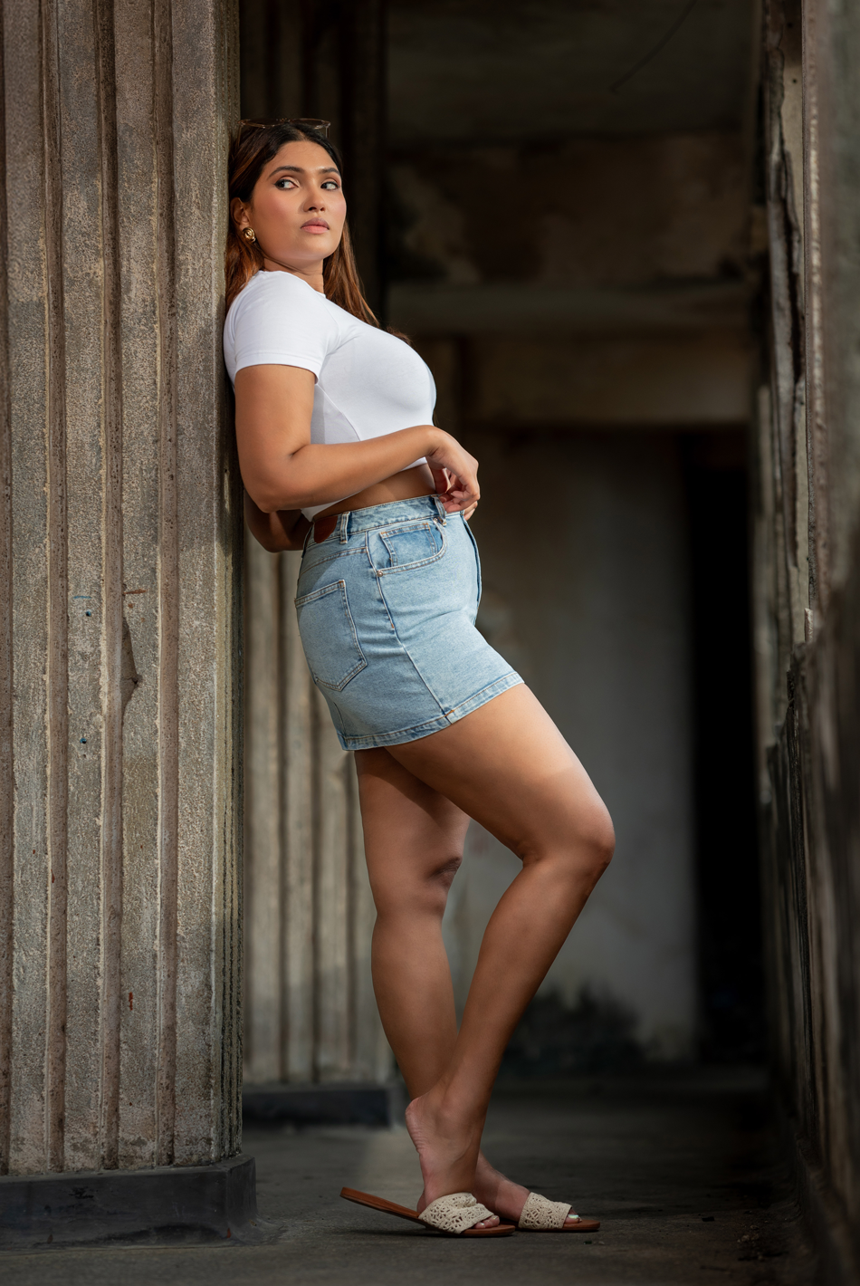 BAYLEEE SKYE WHITE CROP TOP