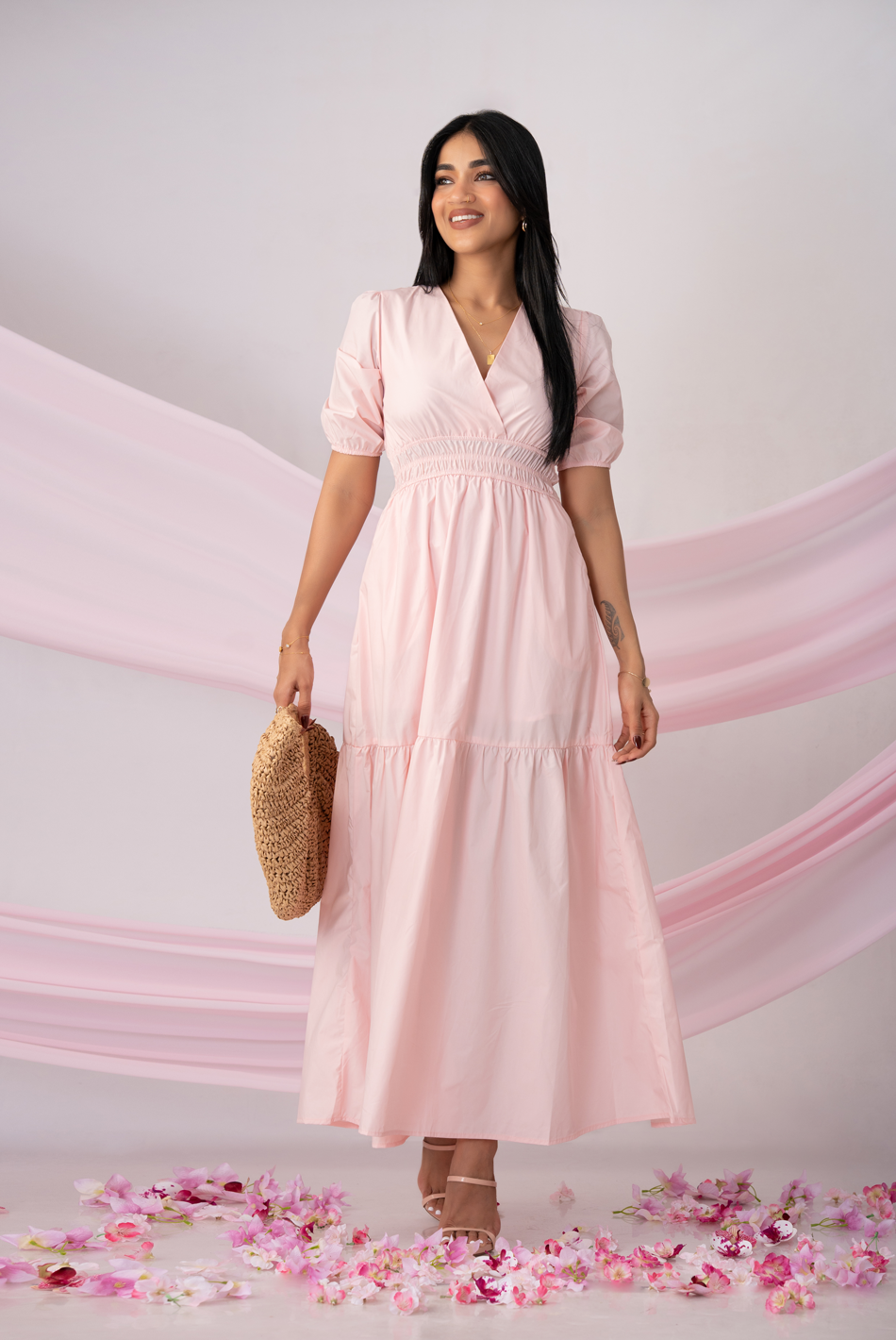 BAYLEEE IMARA LIGHT PINK MAXI DRESS