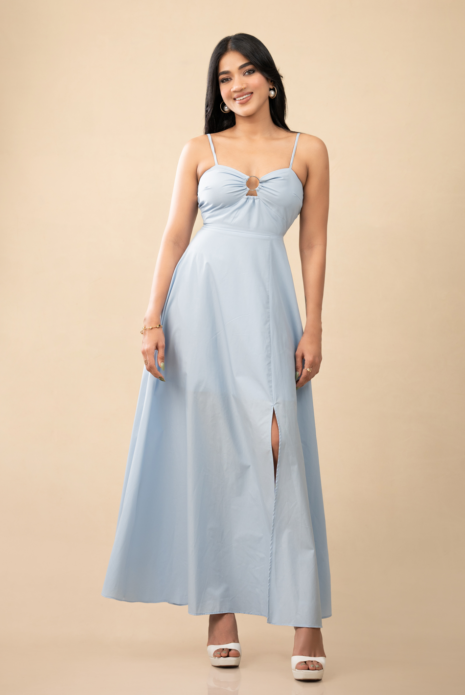 BAYLEEE DULCIE LIGHT BLUE MAXI DRESS