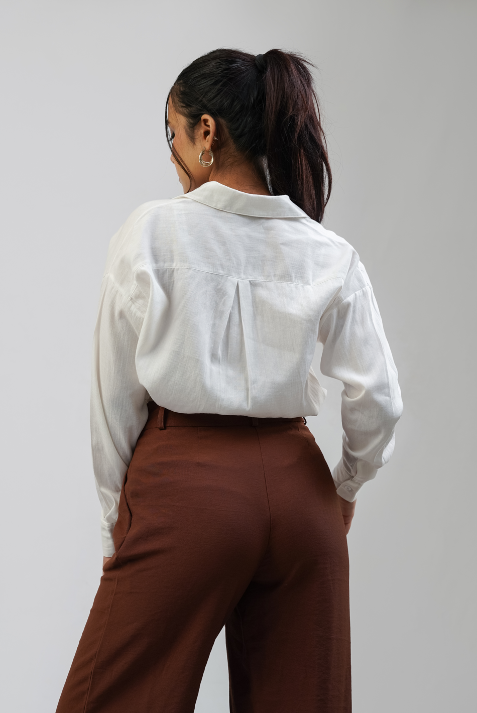 BAYLEEE KOSHA WHITE OVERSIZED SHIRT