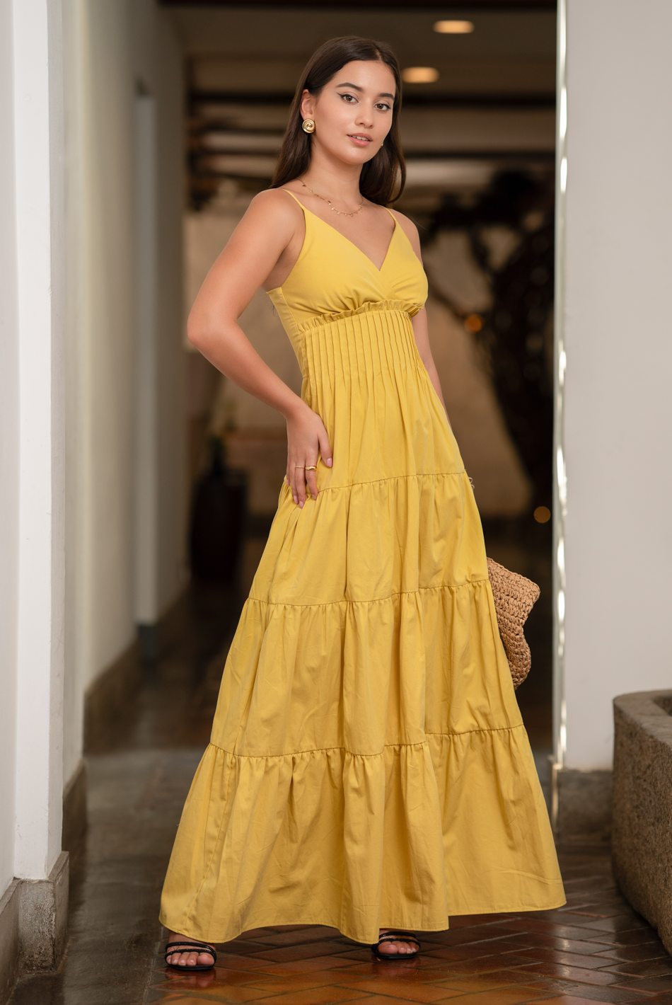 BAYLEEE ARMELINE YELLOW MAXI DRESS