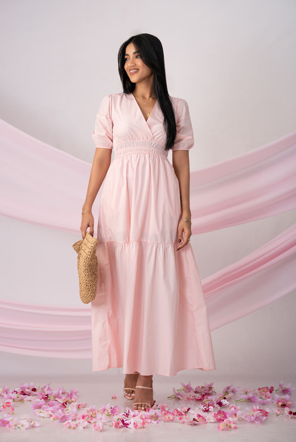 BAYLEEE IMARA LIGHT PINK MAXI DRESS
