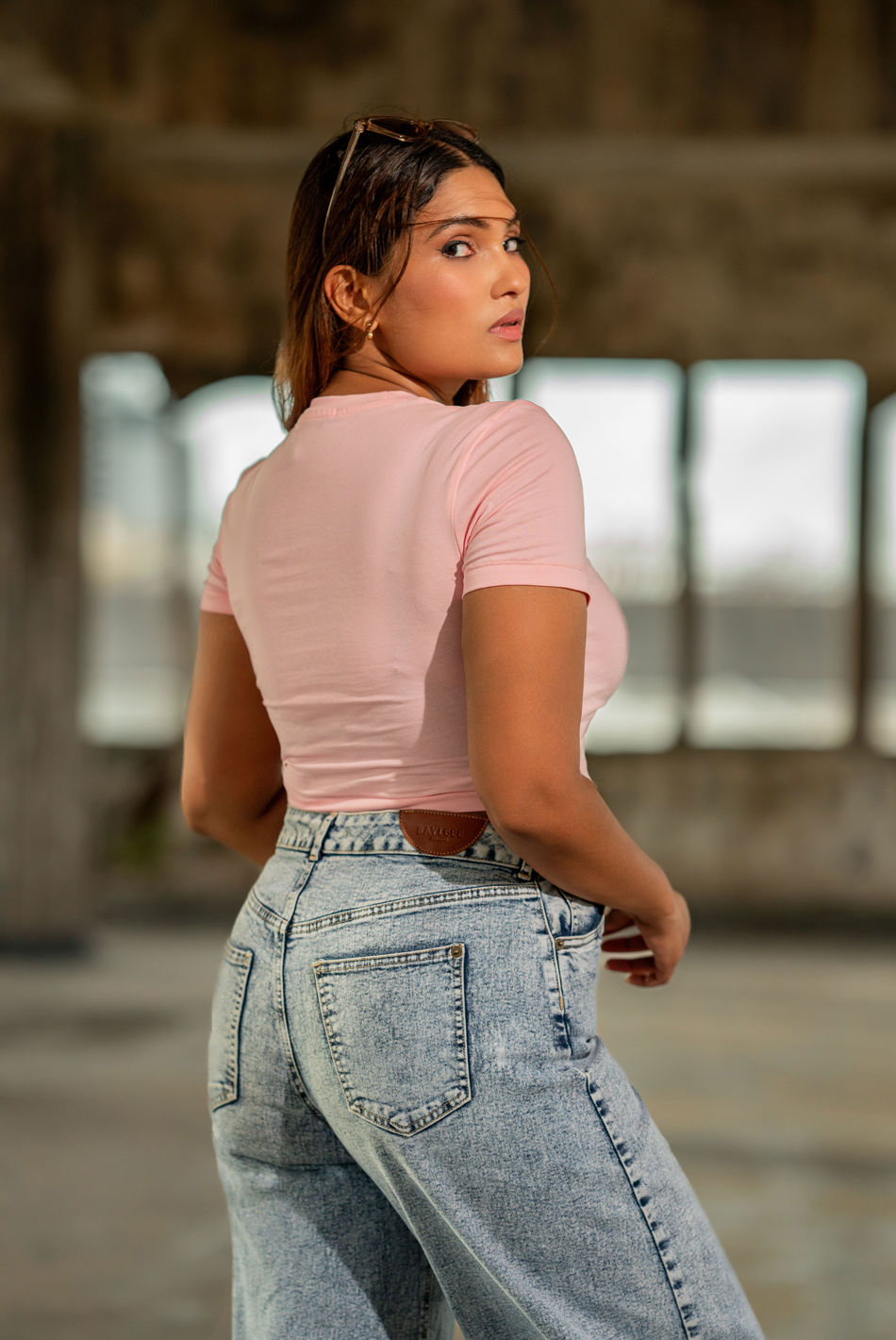BAYLEEE SKYE LIGHT PINK CROP TOP