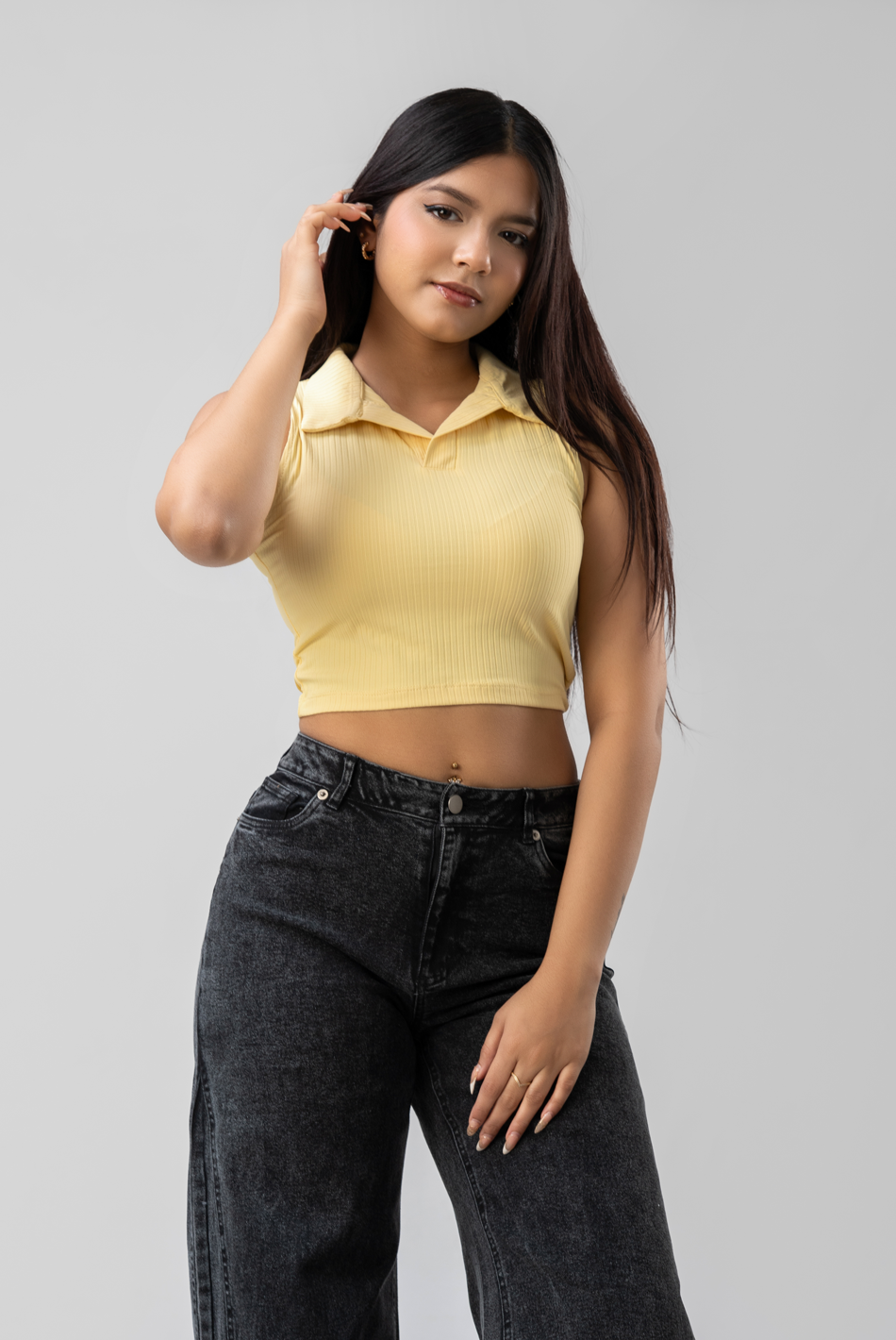 BAYLEEE FASLA COLLARED TANK TOP