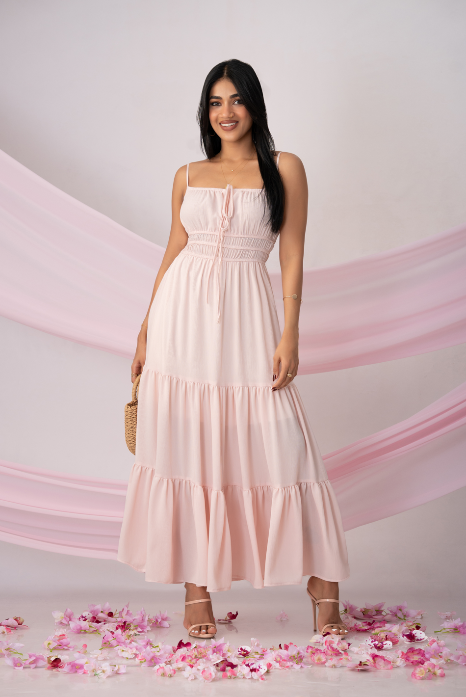 BAYLEEE CLODAGH PINK MAXI DRESS