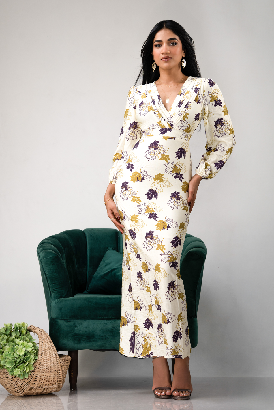 BAYLEEE LISETTE GREEN MAXI DRESS