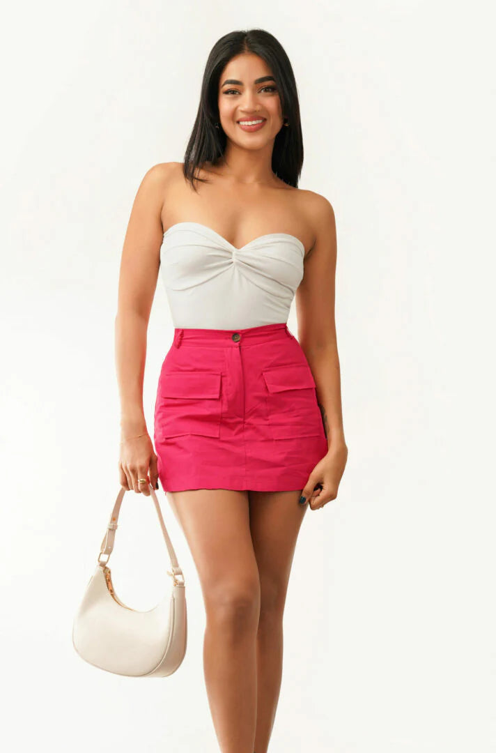 Bayleee Cleo Pink Mini Skort