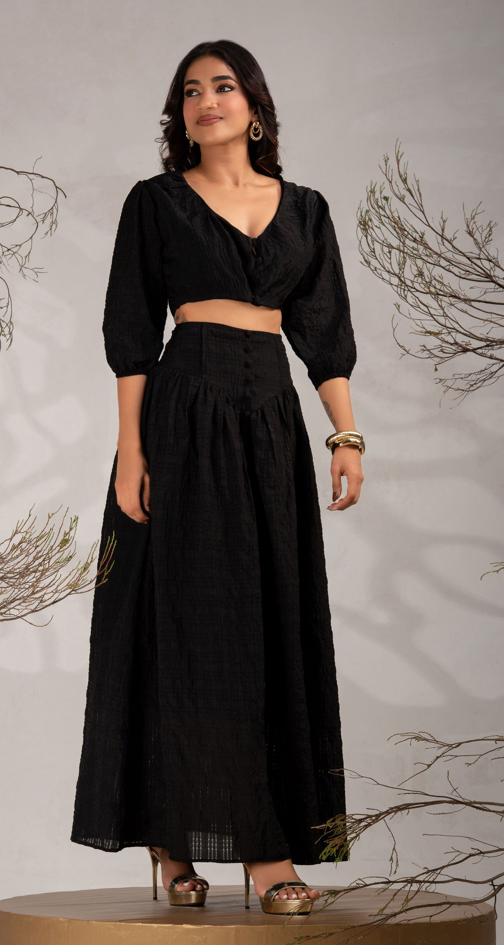 BAYLEEE ZUHA HIGH WAISTED MAXI SKIRT