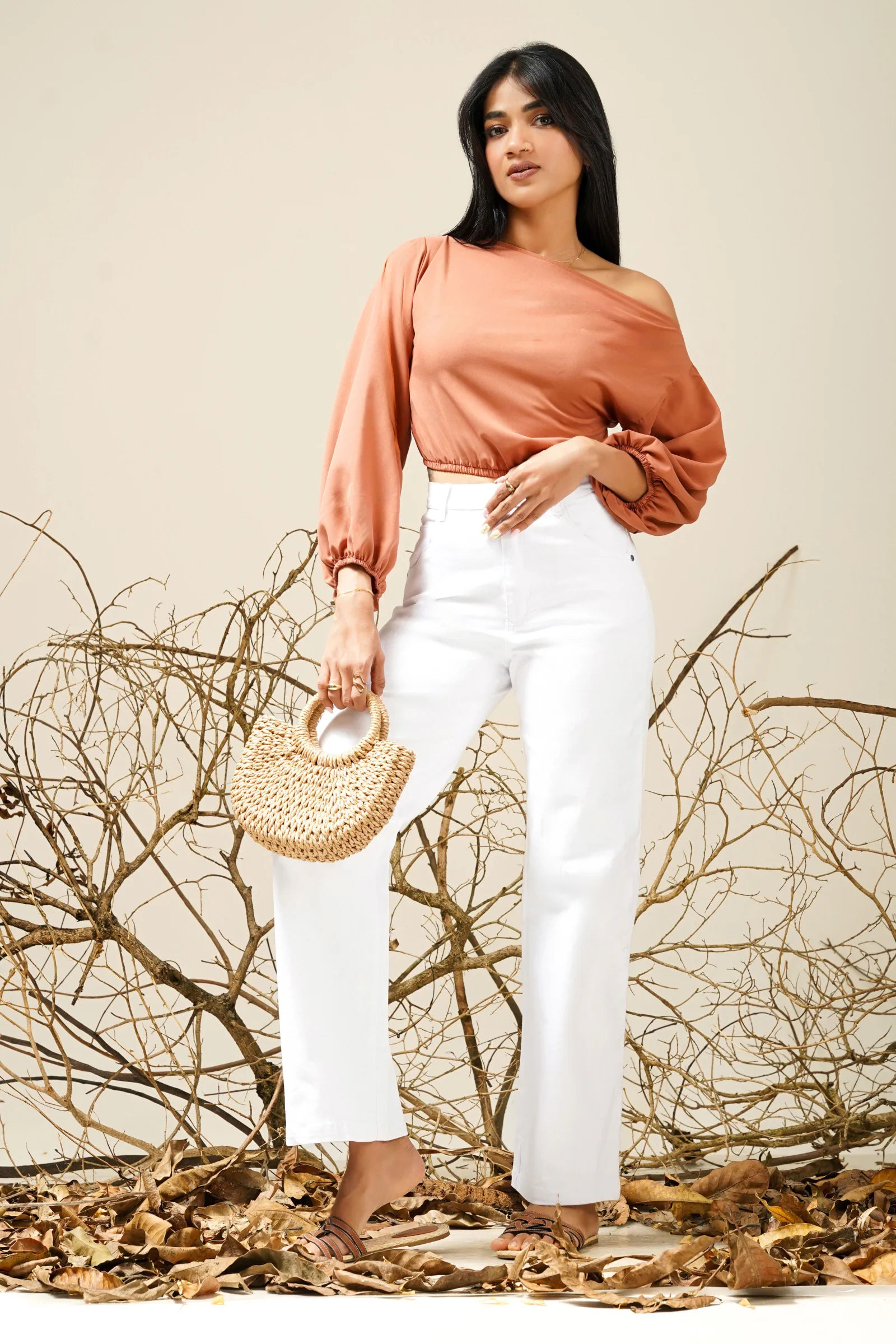 Bayleee Ilsa Off Shoulder Crop Top