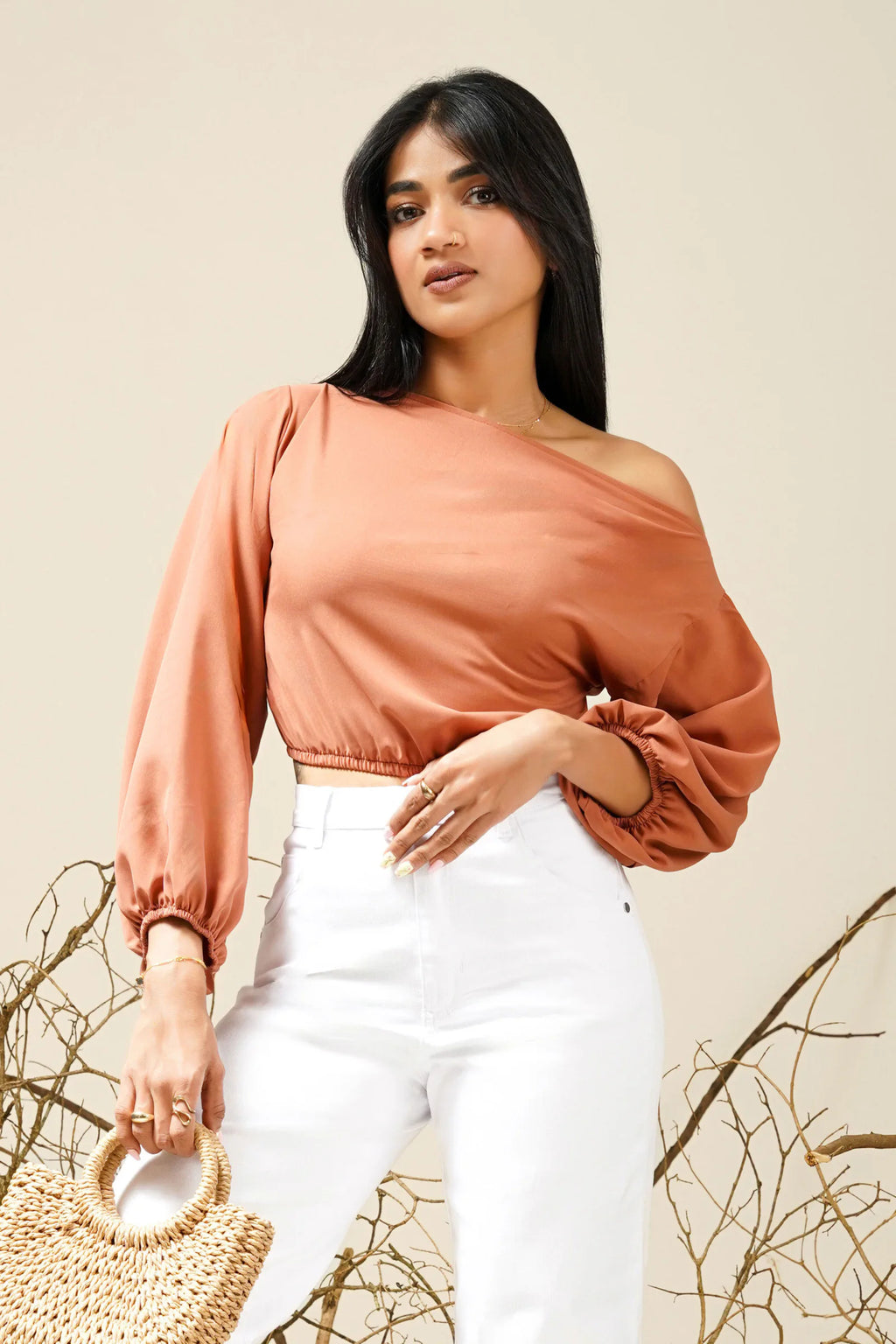 Bayleee Ilsa Off Shoulder Crop Top