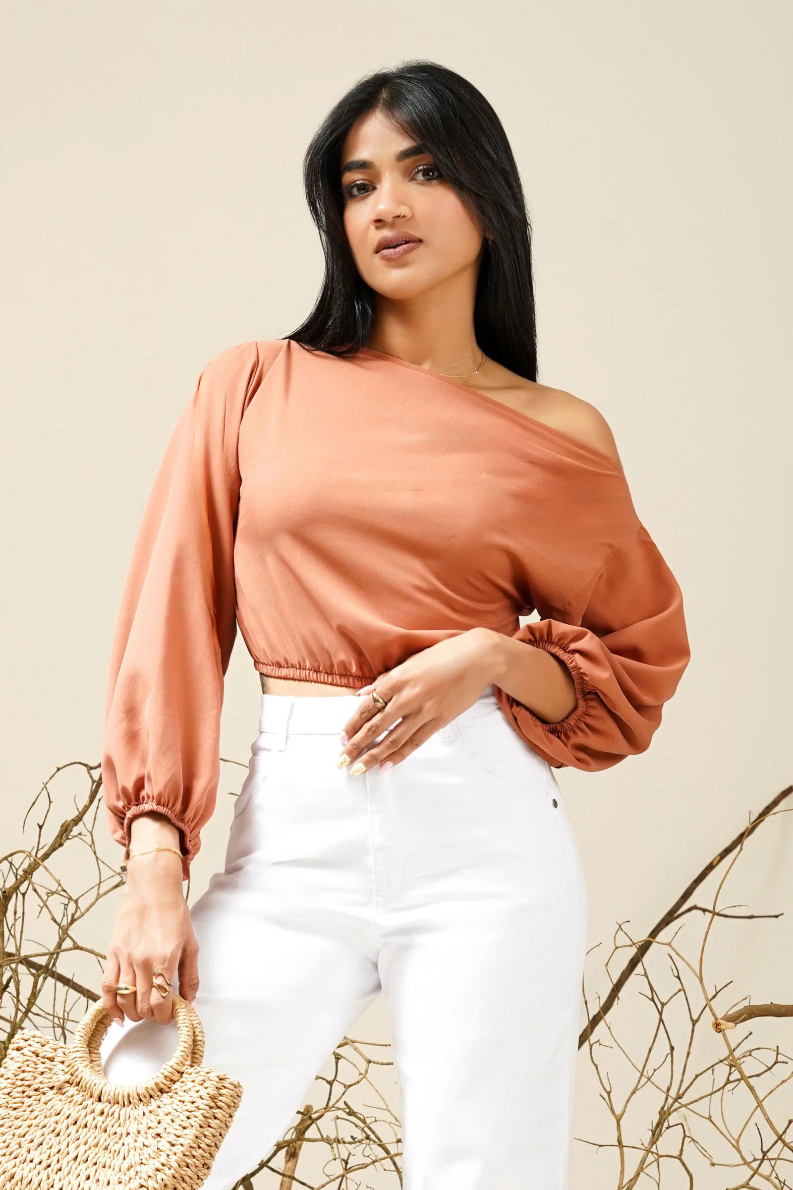 Bayleee Ilsa Off Shoulder Crop Top